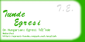 tunde egresi business card